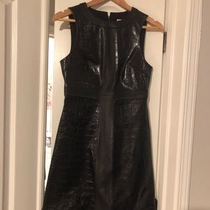 Michael Kors A-line faux leather dress